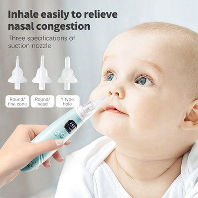 Baby Nasal Aspirator Toddler Electric Nose Aspirator Automatic Nose Cleaner Adjustable Suction Music And Light Soothing Functio