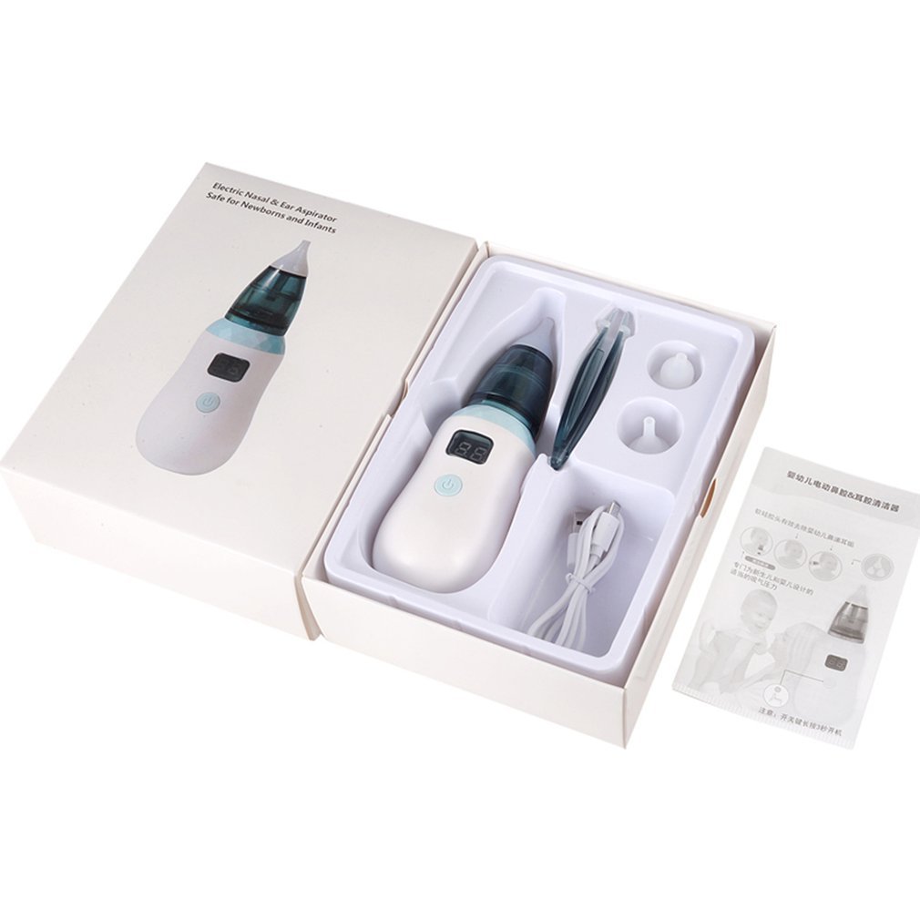 Electric nasal aspirator to clean nasal congestion