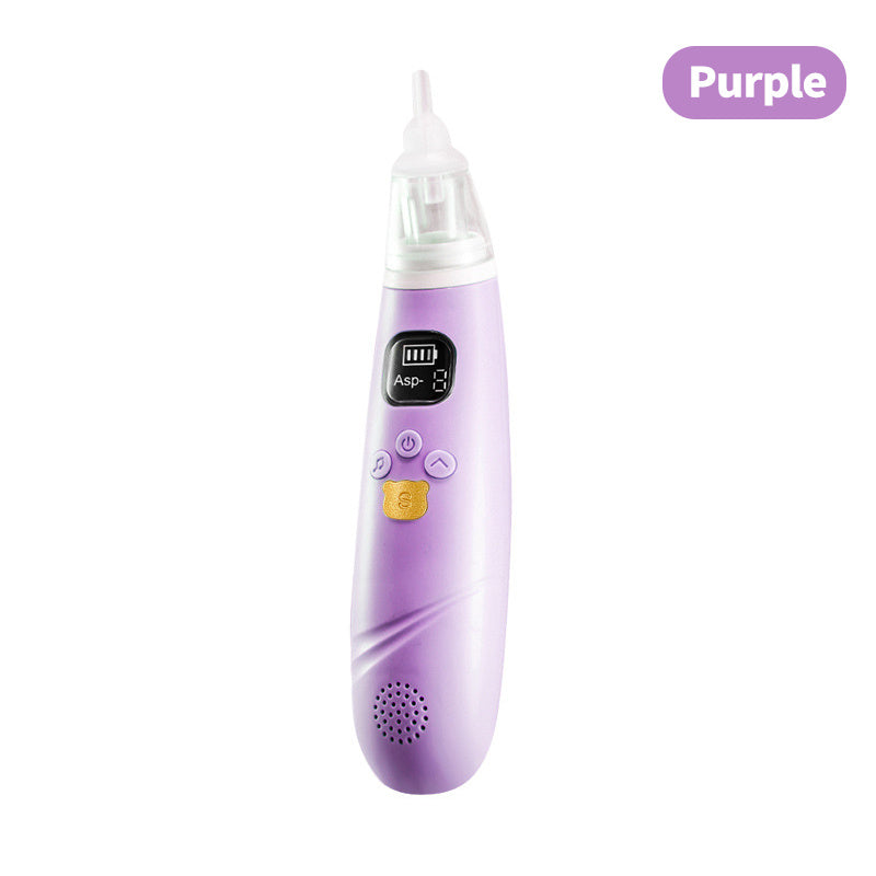 Baby Nasal Aspirator Toddler Electric Nose Aspirator Automatic Nose Cleaner Adjustable Suction Music And Light Soothing Functio