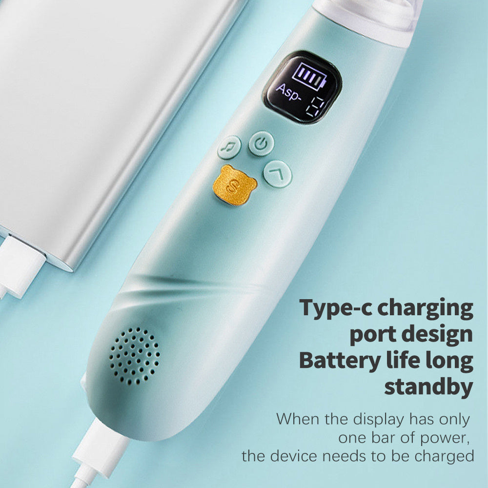 Baby Nasal Aspirator Toddler Electric Nose Aspirator Automatic Nose Cleaner Adjustable Suction Music And Light Soothing Functio