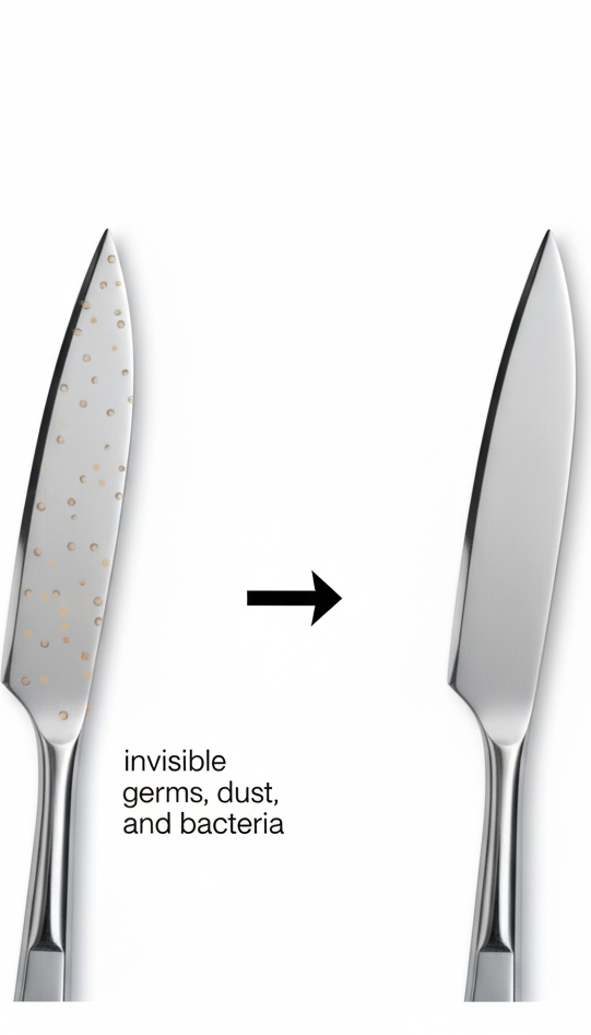 UV Knife Sanitizer and Storage Rack for Home Use