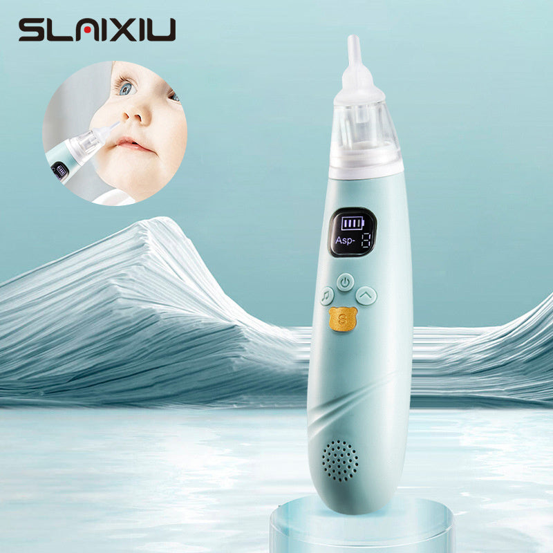 Baby Nasal Aspirator Toddler Electric Nose Aspirator Automatic Nose Cleaner Adjustable Suction Music And Light Soothing Functio