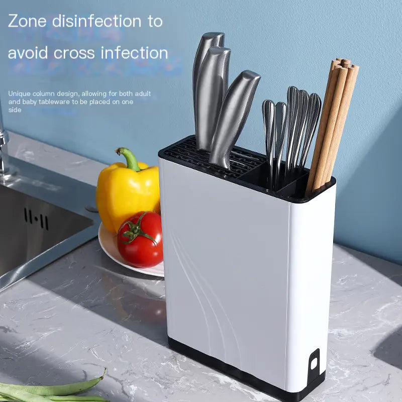 UV Knife Sanitizer and Storage Rack for Home Use
